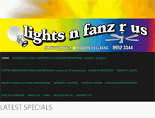Tablet Screenshot of lightsrus.com.au